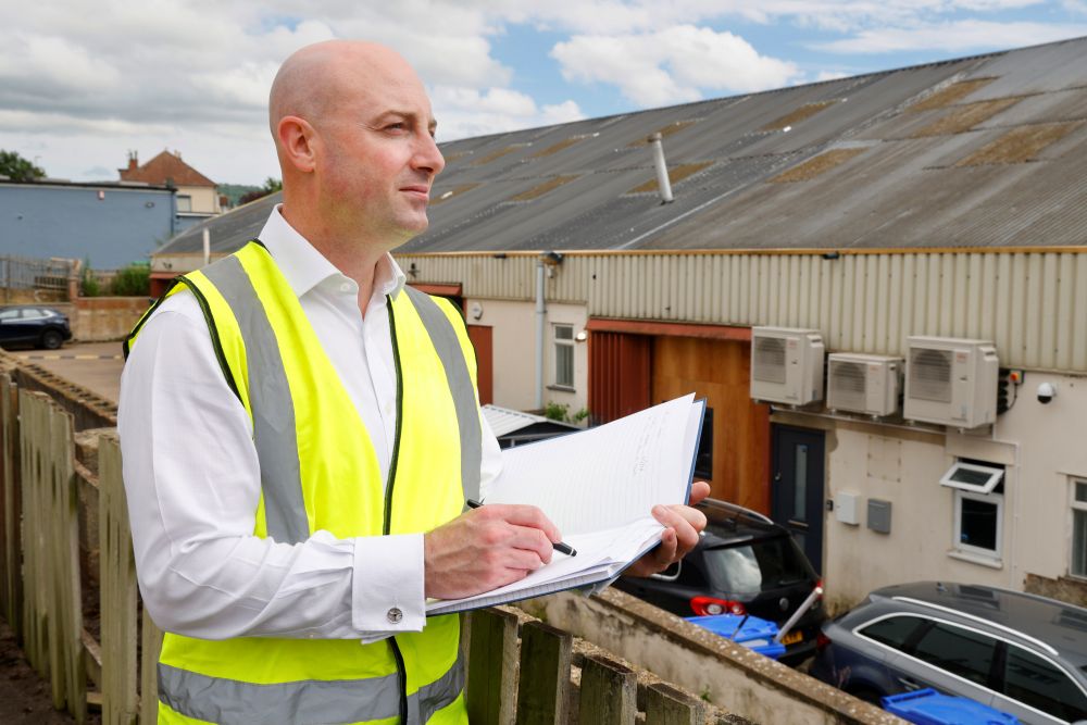 Industrial unit roof inspected before purchase
