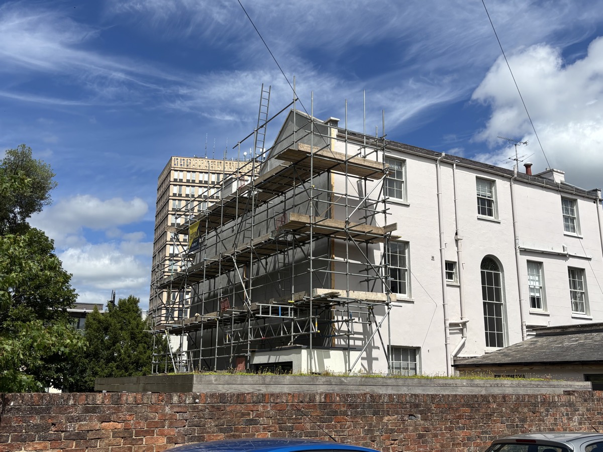 Commercial construction project management on site